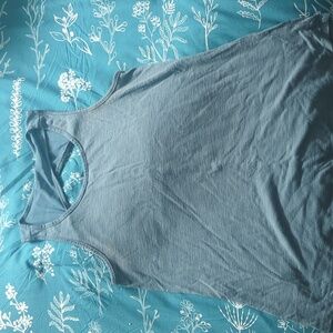 Blue athletic tank top